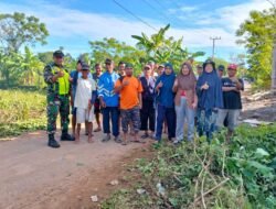 Babinsa Bersinergi dengan Pemerintah Desa dan Warga Lakukan Kerja Bakti