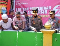 Kapolres Pelabuhan Makassar Resmikan Sumur Bor, Warga Barukang Akhirnya Nikmati Air Bersih