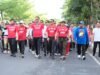 Wujud Sinergi dan Kebersamaan TNI-Polri serta Masyarakat, Kodim 1409/Gowa Ikuti Fun Walk HUT Bhayangkara ke-79