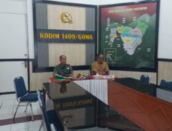 Percepat Program Optimasi Lahan dan Cetak Sawah Nasional, Kodim 1409 Gowa Gelar Vicon Dengan Dirjen Irigasi Pertanian