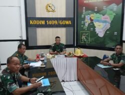 Danrem 141/TP Gelar Vicon di Makodim 1409/Gowa Ingatkan Jajaran Satuan Jaga Etos Kerja