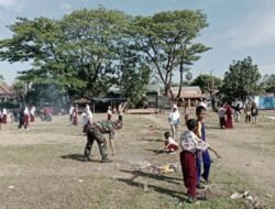 Karya Bhakti Babinsa Tamallayang Bersama Warga dan Siswa SD Wujudkan Lingkungan Bersih di Bontonompo