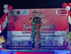 Semangat Kebersamaan Babinsa Hadiri Malam Ramah Tamah HUT RI ke-80 di Kelurahan Samata