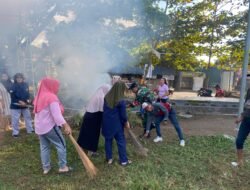 Wujud Sinergi di Wilayah Binaan Babinsa dan Warga Bersatu Bersihkan Lingkungan