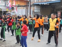 Polres Pelabuhan Makassar Gelar Olahraga Meriah Bersama Warga Rayakan HUT ke-77 Polwan