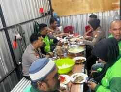 Dirbinmas Polda Sulsel Makan Bareng Komunitas Ojol