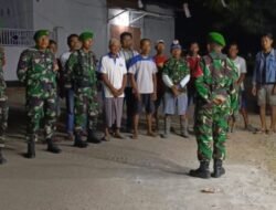 Kolaborasi TNI dan Komduk Gowa, Patroli Bersama Jamin Keamanan di Bajeng Barat