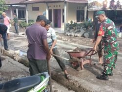Wujud Kepedulian Lingkungan,Warga dan Babinsa Bajeng Bersatu dalam Karya Bakti