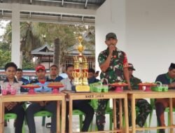 Junjung Sportivitas, Babinsa Ulujangang Gowa Dampingi Pembukaan Pordes Bontolempangan