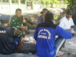 Babinsa Bontonompo Gencarkan Komsos, Ajak Warga Jaga Keamanan dan Hadapi Potensi Bencana