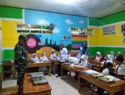 Pastikan Gizi Anak Sekolah, Serka Ratang Gauk Dampingi Distribusi MBG di Pallangga