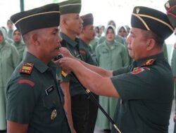 Dandim 1409/Gowa Pimpin Acara Kenaikan Pangkat Perwira, Bintara, dan Tamtama Berlangsung Khidmat