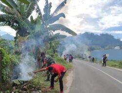 Babinsa Timbuseng Gagas Karya Bakti Bersama Warga, Perkuat Kemanunggalan TNI-Rakyat