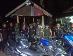 Amankan Wilayah Gowa, TNI, Komduk, dan Masyarakat Bersinergi Patroli Malam