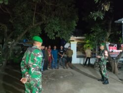 Patroli Gabungan Koramil dan Komduk Kab. Gowa Tegakkan Keamanan Wilayah Bontomarannu