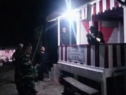 Ciptakan Kondisi Aman, Koramil 1409-04/Tinggimoncong Libatkan Warga dalam Patroli Malam