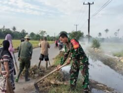 Babinsa Pallangga dan Warga Kompak Gelar Karya Bakti, Wujudkan Desa Tamannyeleng yang Bersih