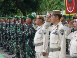 Tanamkan Cinta Tanah Air, Personel Kodim 1409/Gowa Laksanakan Upacara Pengibaran Bendera Rutin