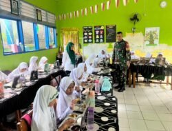 Babinsa Bajeng Kawal Distribusi Makanan Sehat, Dukung Program Pemenuhan Gizi Ribuan Pelajar