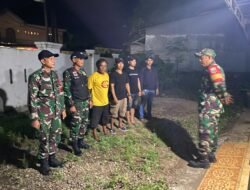 Jaga Keamanan Lewat Patroli Gabungan TNI dan Komduk di Kelurahan Limbung