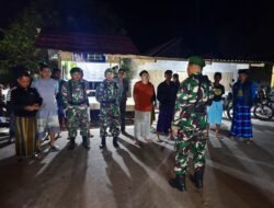 Malam Ini,TNI dan Komduk Kab. Gowa Intensifkan Patroli Jaga Keamanan Wilayah