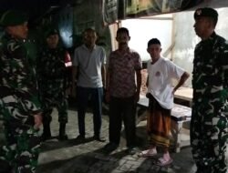 Jaga Stabilitas Keamanan, Koramil Pallangga Gandeng Komduk dan Ormas Gelar Patroli