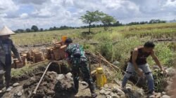 Kunci Sukses Ketahanan Pangan: Kodim Gowa Kawal Proyek Pompanisasi Lahan Pertanian di Poktan Julukanaya