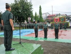 Kodim 1409/Gowa Gelar Upacara Bendera Rutin, Kasdim Tekankan Disiplin Prajurit Jiwa Korsa dan Patriotisme