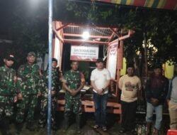 Perkuat Keamanan Desa, Personil Gabungan TNI-Komduk Sambangi Pos Kamling Tanabangka Gowa