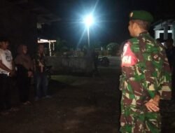 Jaga Stabilitas Wilayah, Personel Koramil 06/Bajeng dan Komduk Sisir Pos Kamling Pabbentengan