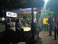 Wujudkan Gowa Damai, Patroli Gabungan TNI-Komduk Keliling Desa Sapa Warga Bontonompo