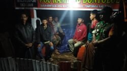 Aksi Nyata Sinergitas, Personel Koramil 1409-07/Tompobulu dan Tokoh Masyarakat Jaga Kamtibmas Gowa