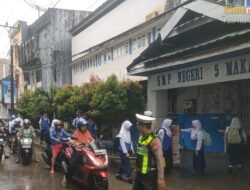 Setiap Pagi di Depan Sekolah, Polres Pelabuhan Makassar Hadir Demi Keselamatan Pelajar