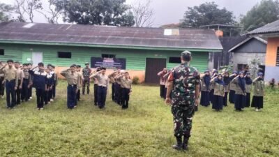 Tingkatkan Kedisiplinan Siswa Malino, Danramil 04/Tinggimincong Pimpin Giat Korps Kadet Republik Indonesia