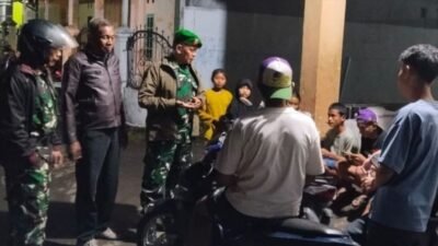 TNI-Komduk dan Pemerintah Setempat Patroli Gabungan Amankan Wilayah Perumahan dan Kos-kosan