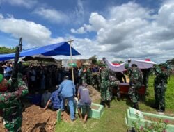 Wujud Penghormatan Terakhir, Kodim 1409/Gowa Gelar Upacara Pemakaman Militer Kopda Nurhadi