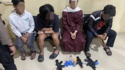 Polres Bone Amankan Empat Pemuda Konvoy Bersenjata Mainan Berpeluru Karet, Viral di TikTok