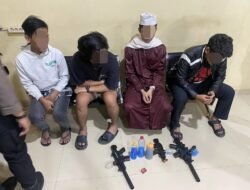 Polres Bone Amankan Empat Pemuda Konvoy Bersenjata Mainan Berpeluru Karet, Viral di TikTok