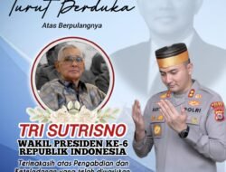 Kapolres Gowa dan Jajaran Sampaikan Duka Cita atas Wafatnya Wakil Presiden ke-6 RI Tri Sutrisno