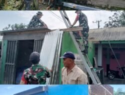Aksi Kemanusiaan dan Gerak Cepat Koramil Bajeng: Danramil Pimpin Personel Turun Langsung Bantu Warga Akibat Puting Beliung