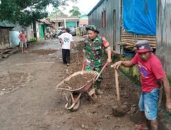 Aksi Nyata Babinsa Kodim 1409/Gowa: Gandeng Pemerintah Kelurahan dan Warga Bersihkan Pasar Malakaji