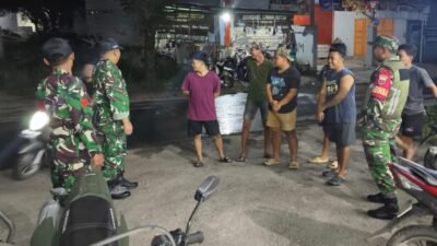 Wujudkan Gowa Aman, Babinsa Kodim 1409/Gowa Pimpin Patroli Bareng Komponen Pendukung