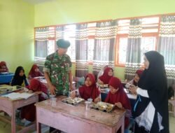 Wujudkan Generasi Sehat, Koramil 1409-03/Bontomarannu Pastikan Kualitas MBG di SDI Songkolo Layak Konsumsi
