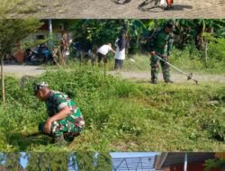 Lestarikan Budaya Gotong Royong, Danramil 06/Bajeng dan Lintas Instansi Bajeng Barat Bersatu dalam Aksi Karya Bakti