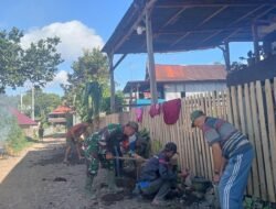 Wujudkan Lingkungan Asri, Babinsa Kodim 1409/Gowa Bersama PWarga Kompak Gelar Karya Bakti Gali Selokan