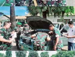 Pastikan Kesiapan Operasional, Tim Slog Korem 141/Tp Cek Fisik Kendaraan Dinas Kodim 1409/Gowa