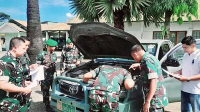 Pastikan Kesiapan Operasional, Tim Slog Korem 141/Tp Cek Fisik Kendaraan Dinas Kodim 1409/Gowa