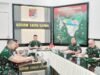 Dandim 1409/Gowa Dampingi Vicon Rapat Evaluasi Danrem 141/Tp Tekankan Profesionalisme dan Optimalkan Pembangunan KDKMP