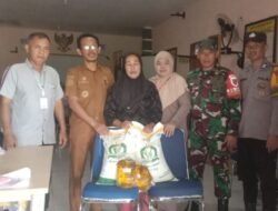 Koramil 1409-03/Bontomarannu Pantau Langsung Penyaluran Bantuan Pangan di Nirannuang