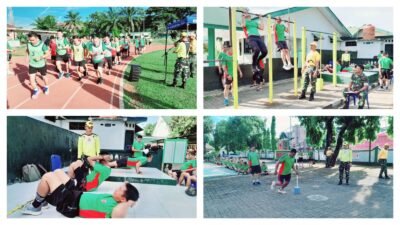 Jaga Stamina dan Kesiapan Fisik, Prajurit Kodim 1409/Gowa Gelar Tes Garjas Periodik I TA 2026